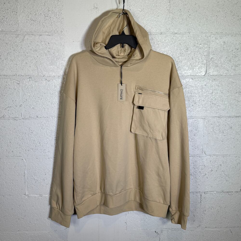 Buffalo David Bitton Mens Fabio Hoodie Irish Cream XXL $79